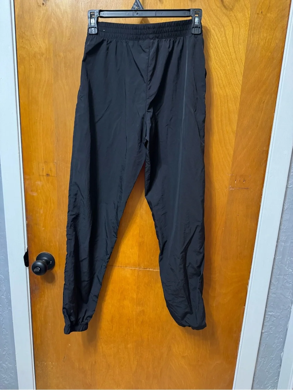 Reebok Black Joggers with Pink Reebok Logo